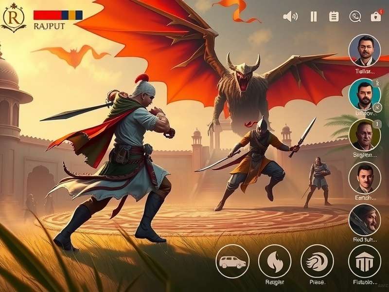 Rajput Heroic Stand gameplay screenshot showing warrior combat